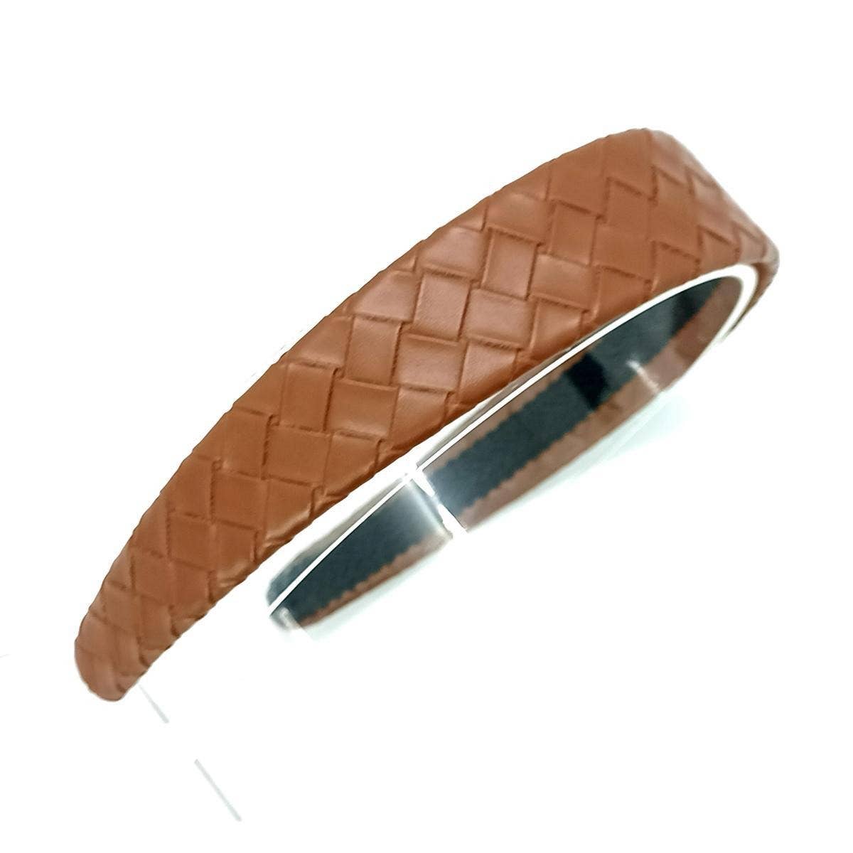 Country Style PU Leather Cross Weave Headband