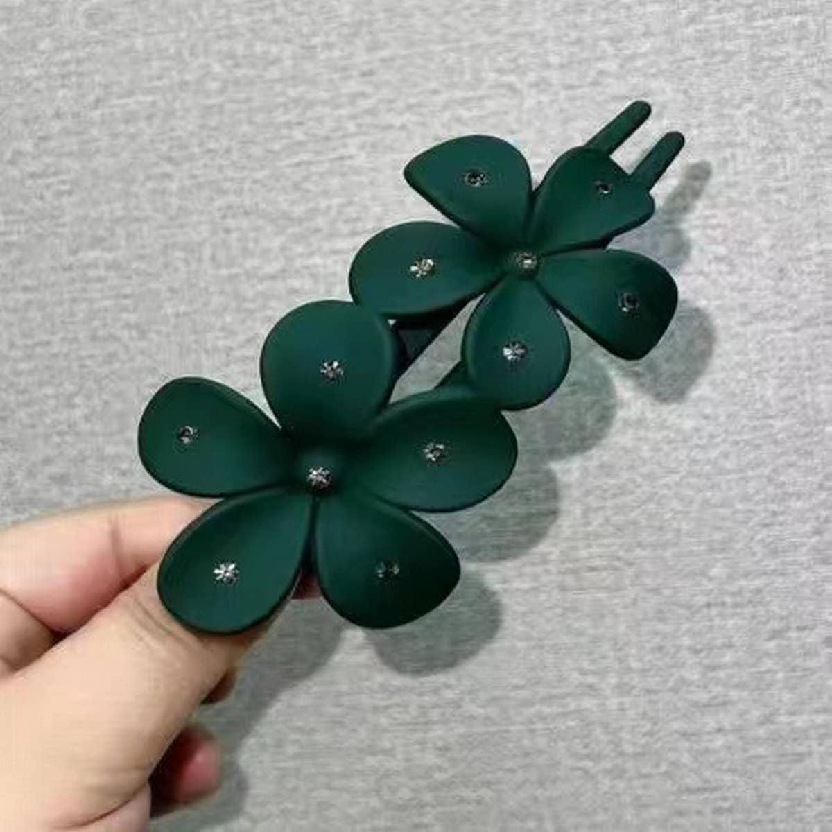 FLORAL HAIR CLIP,OVERSIZED DUCKBILL HAIRPIN FOR UPDOS