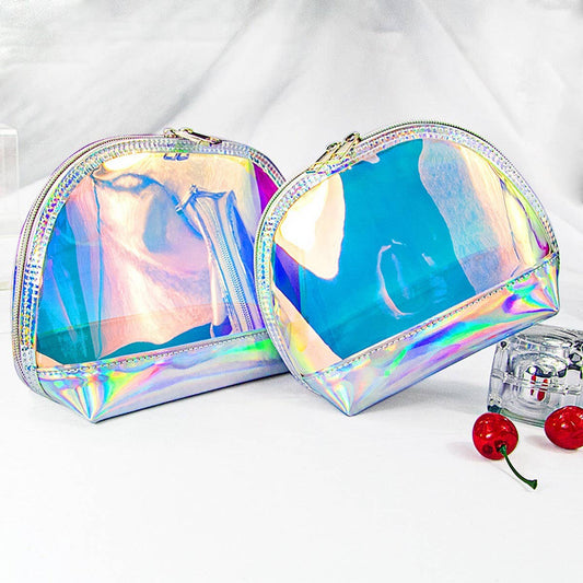 WATERPROOF COLOR TRANSPARENT SHELL COSMETIC BAG_CWAB1103