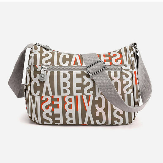 SIMPLE AND ELEGANT NYLON CROSSBODY SHOULDER BAG