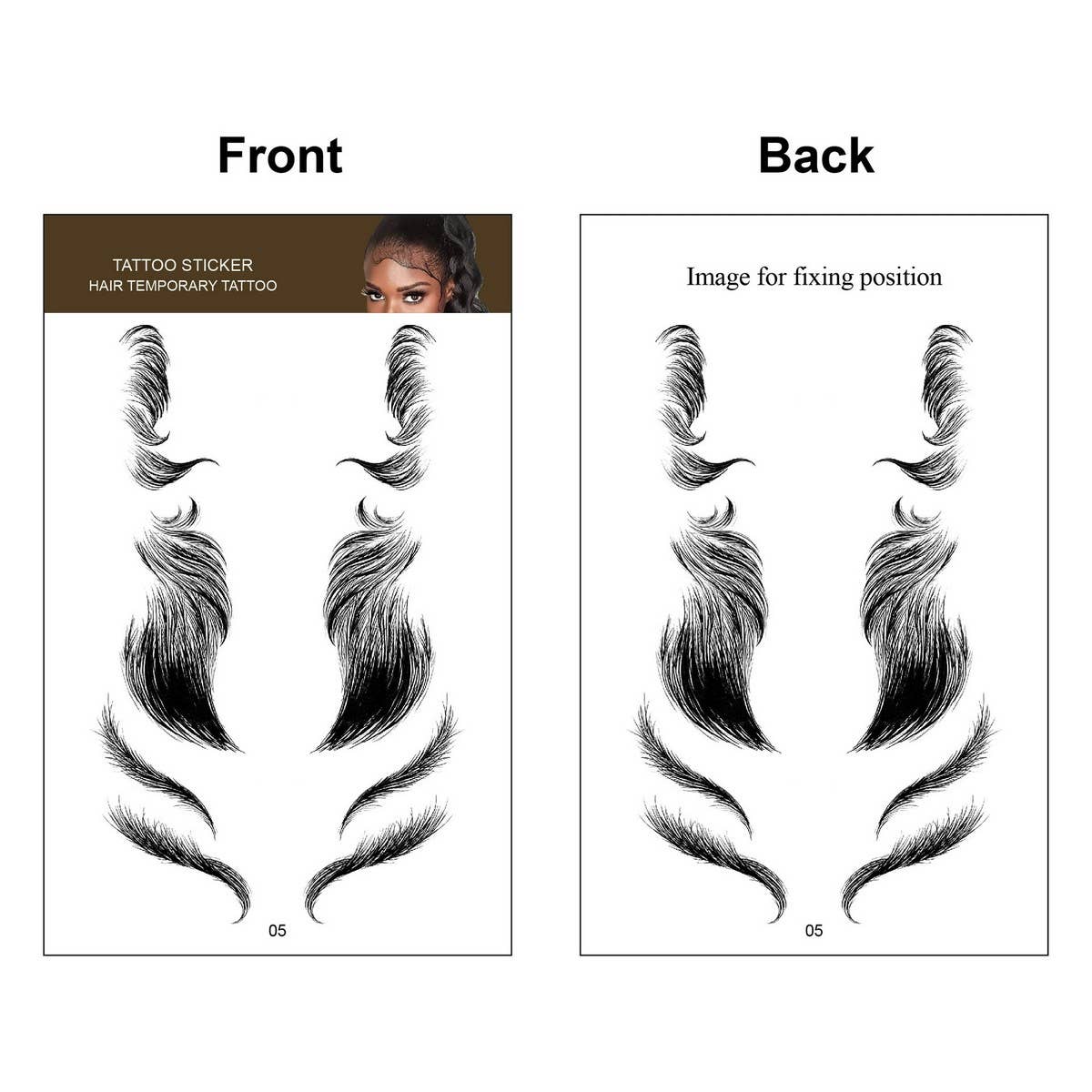 Hairline Edge Tattoo Stickers for Bangs Look