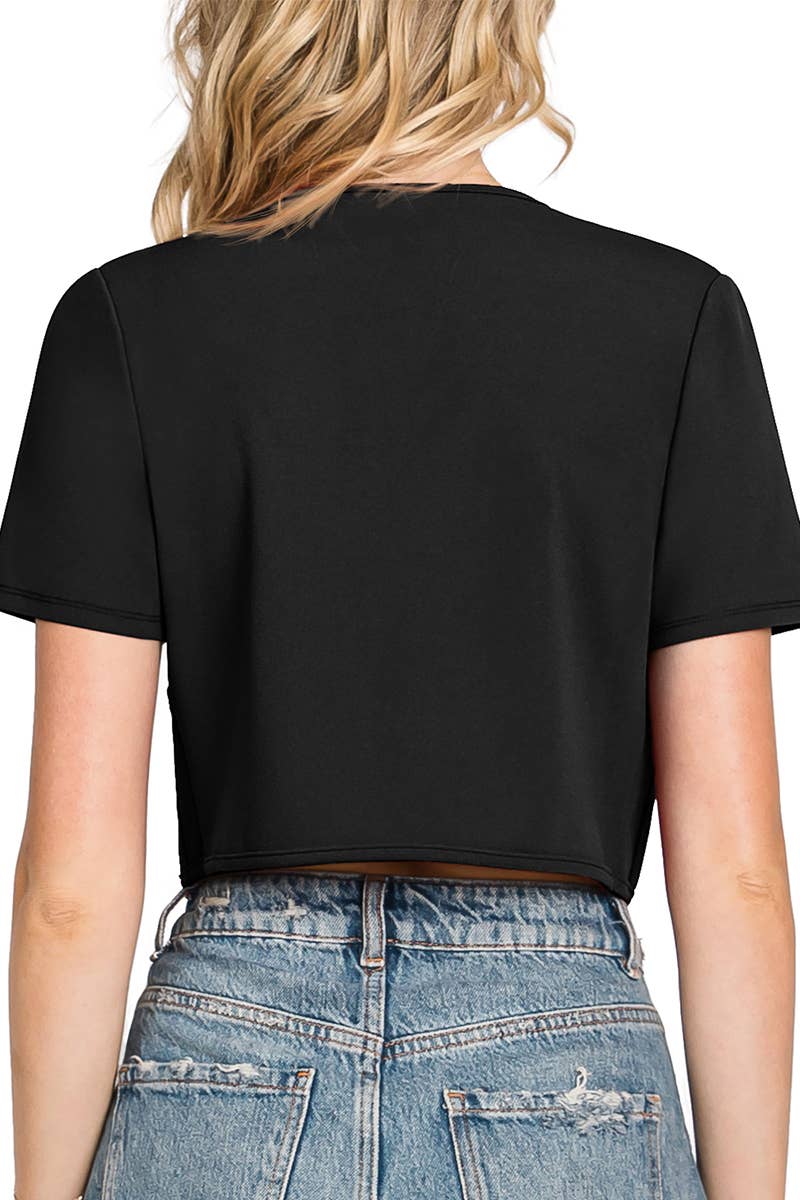 CWOBL092_Short Sleeve  Bolero Open Front Cardigan