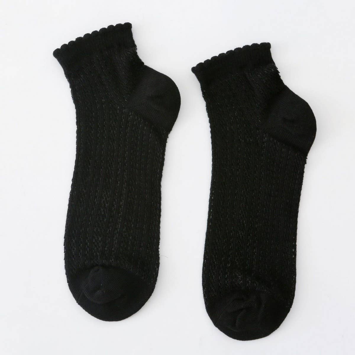 WOMEN'S SOLID COLOR MESH BREATHABLE SOCKS