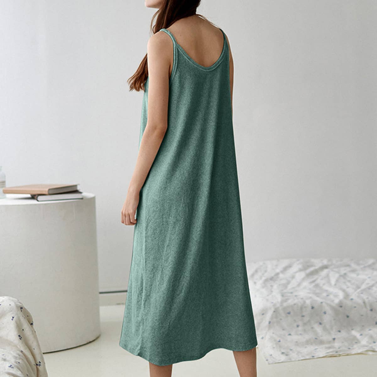 LARGE U-NECK TERRY CLOTH FLUFFY HOME WEAR PAJAMAS