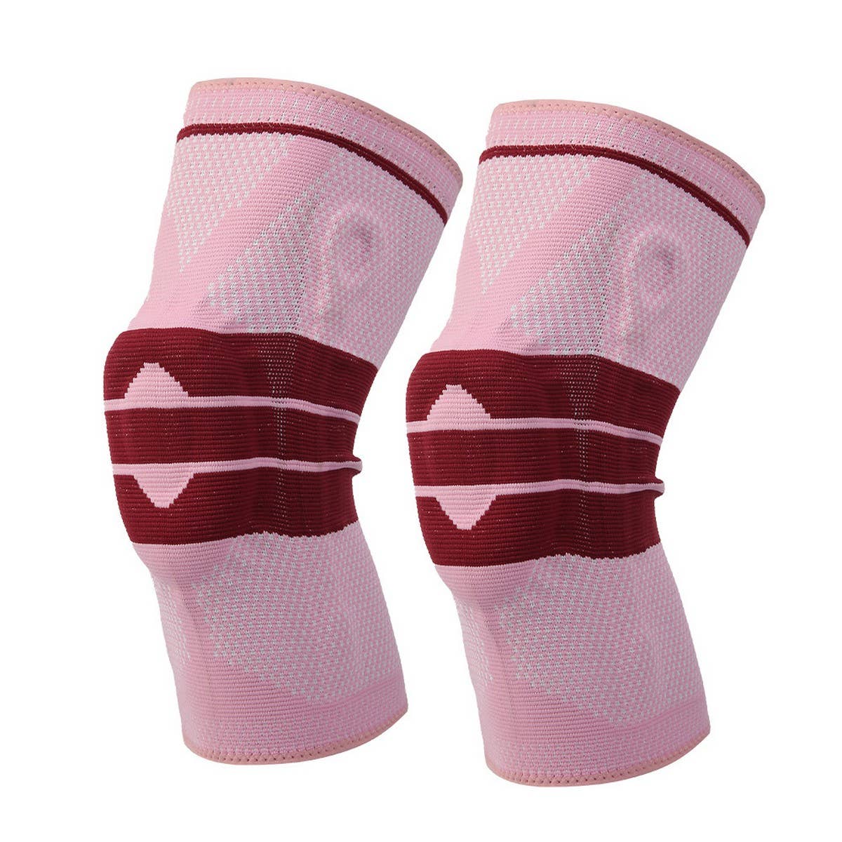 Pink Silicone Pad Knee Brace with Dual Springs_CWMM7897