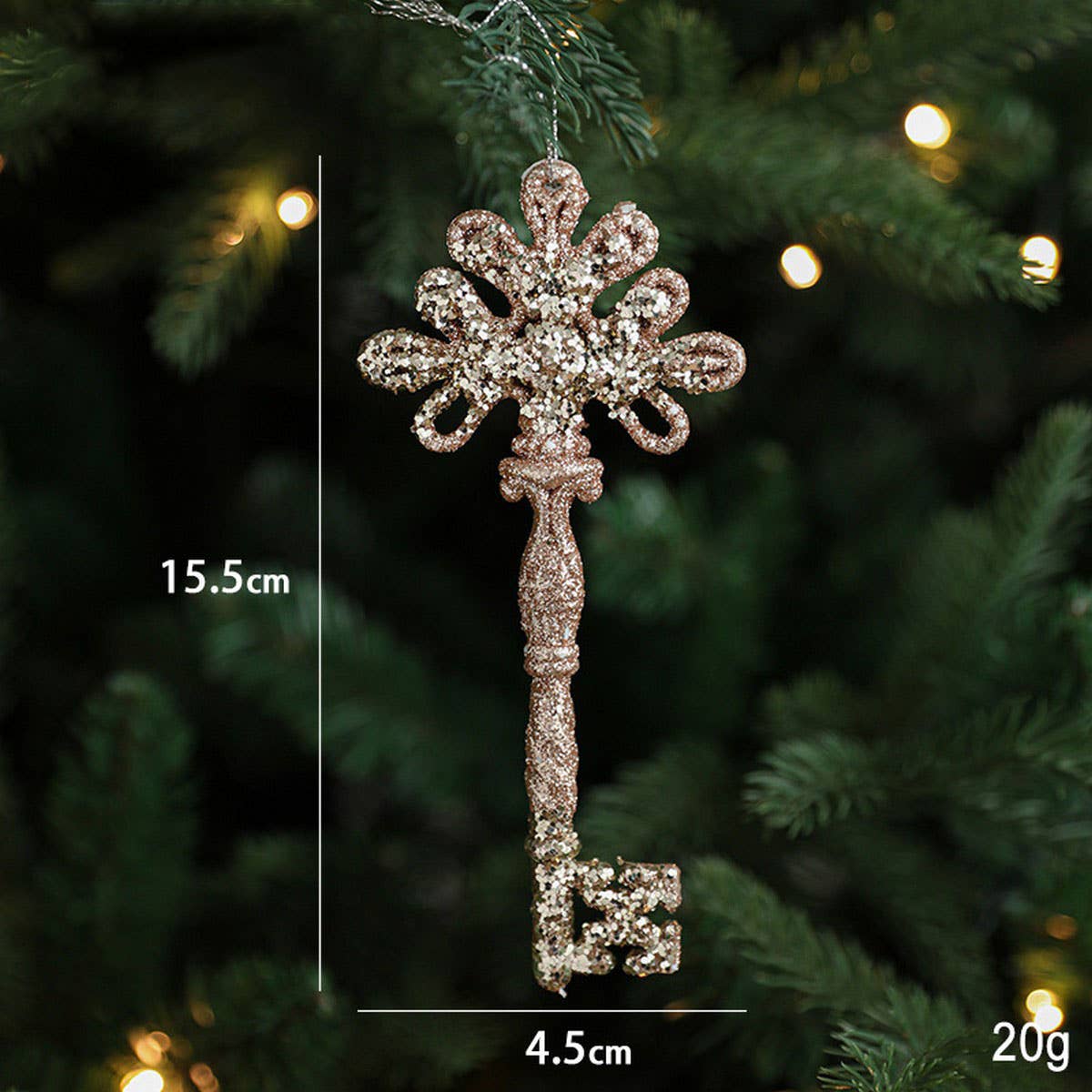 Glitter Reindeer House Christmas Tree Ornament