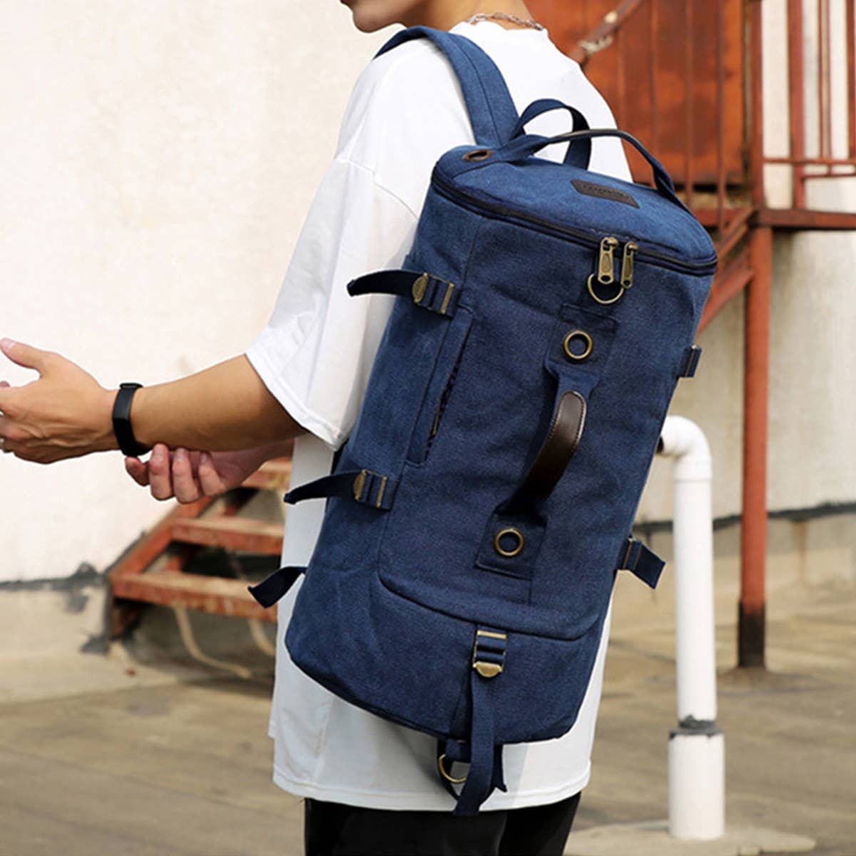 BACK-TO-SCHOOL CANVAS BACKPACK，SPORTS HANDBAG_CWAB2206