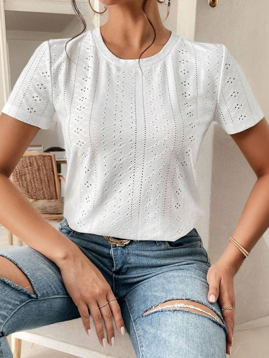 Elegant Slim Fit Short Sleeve Minimalist T-Shirt