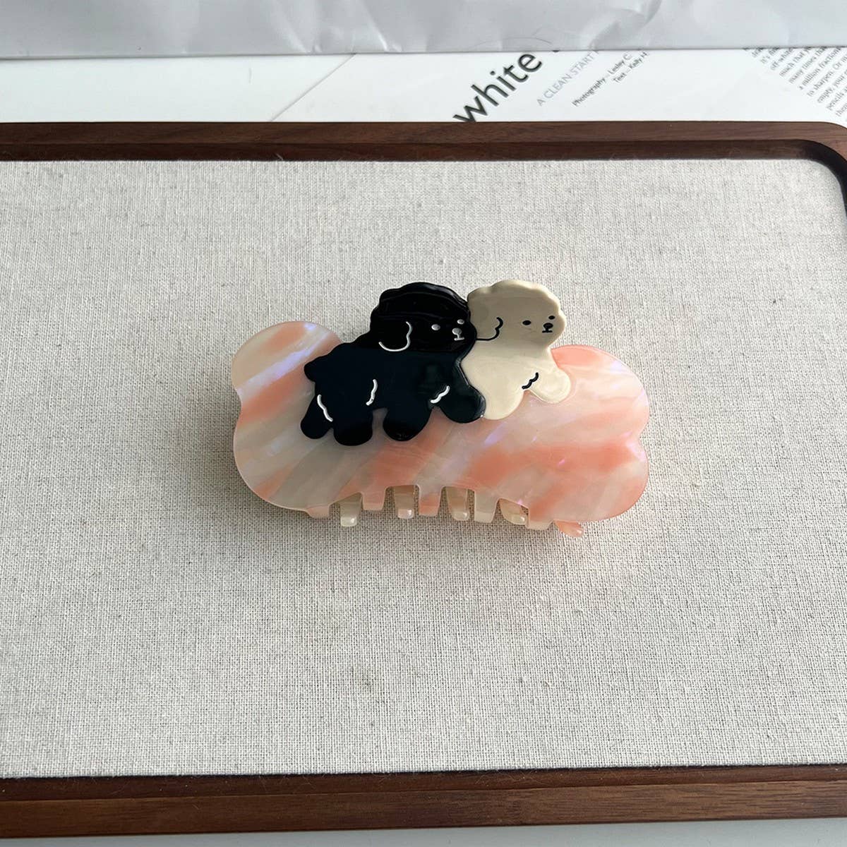 Cute Dog Acetate Hair Claw Clip ? Large Size