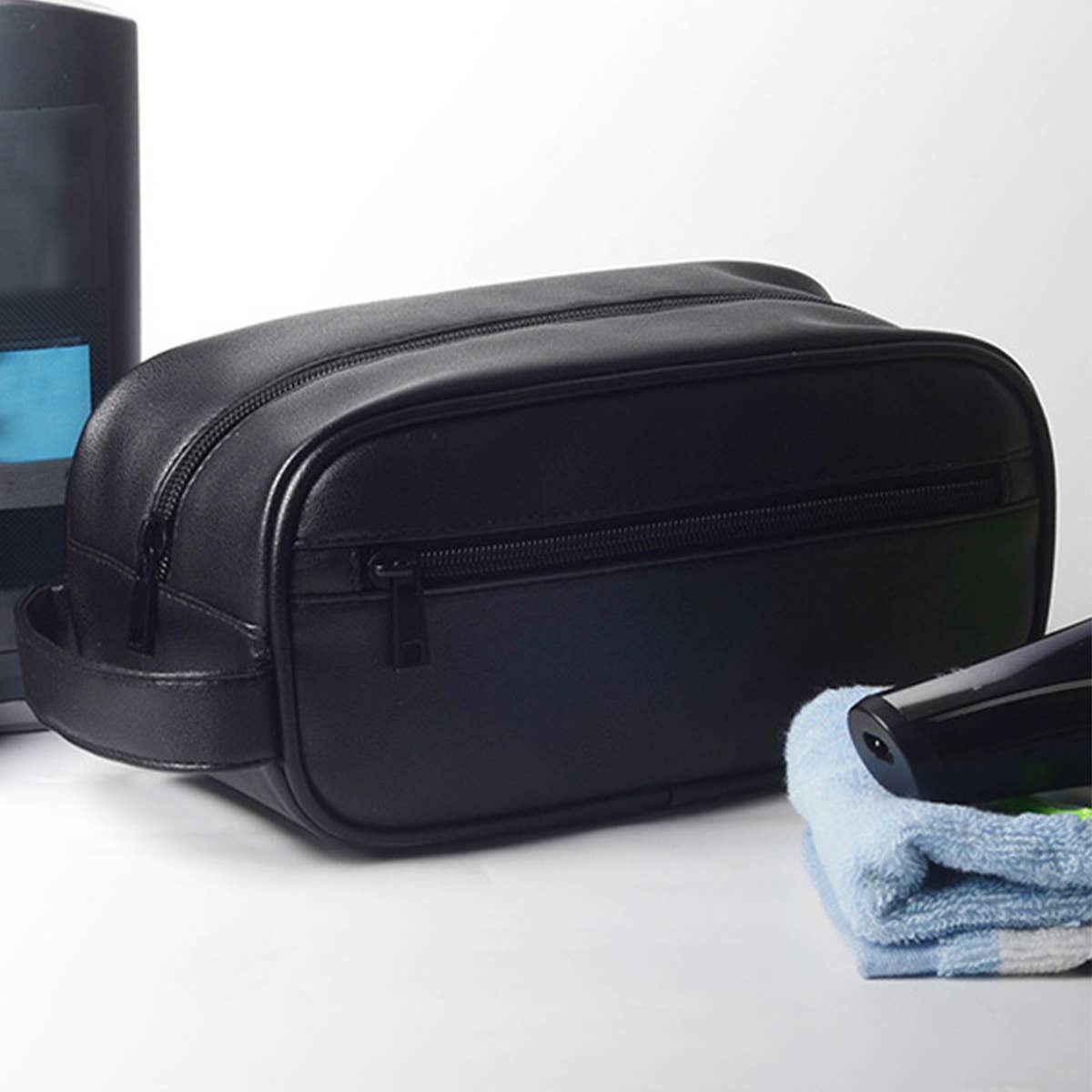 WOMEN FASHION SIMPLE PU PORTABLE COSMETIC BAG_CWAB0591