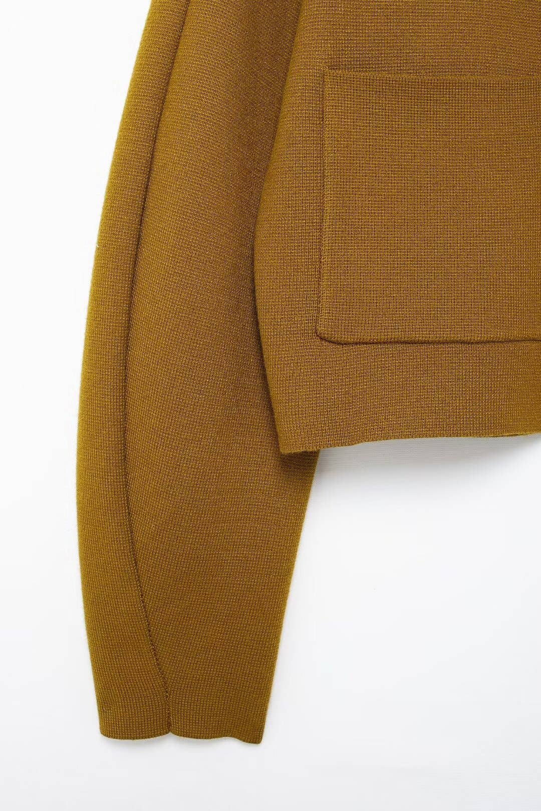 ROUND NECK SOLID COLOR LONG SLEEVE CARDIGAN COAT