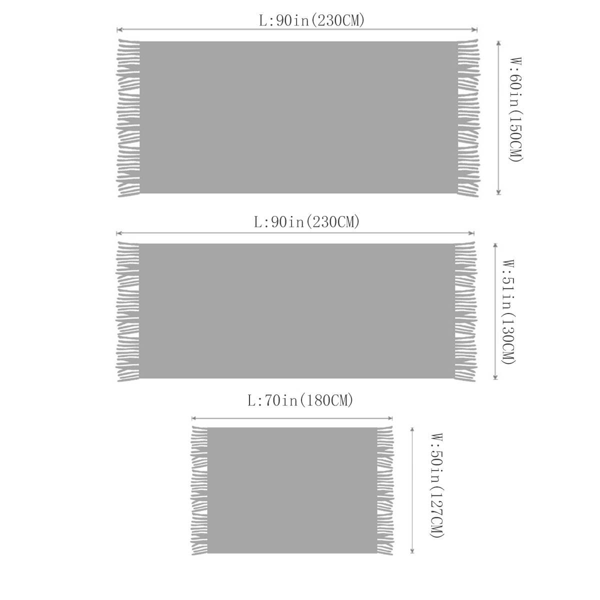 KNITTED TASSEL THIN BLANKET SOFA BLANKET