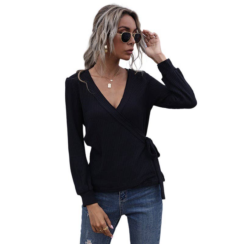 SOLID COLOR PULLOVER SLIM-FIT BASIC KNITWEAR