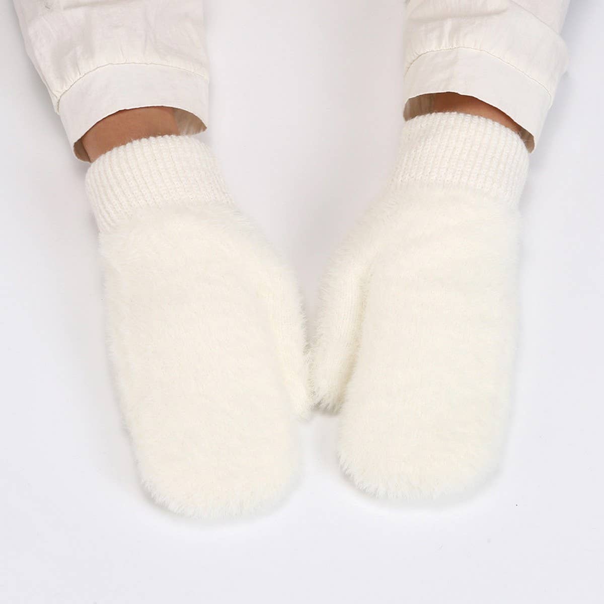 WINTER PLUS VELVET THICK WOOL KNITTED GLOVES_CWAG0255