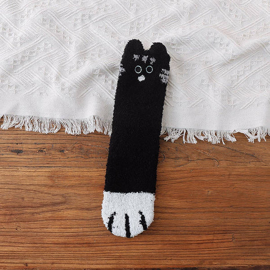 WARM FLEECE CARTOON MID-CALF SOCKS