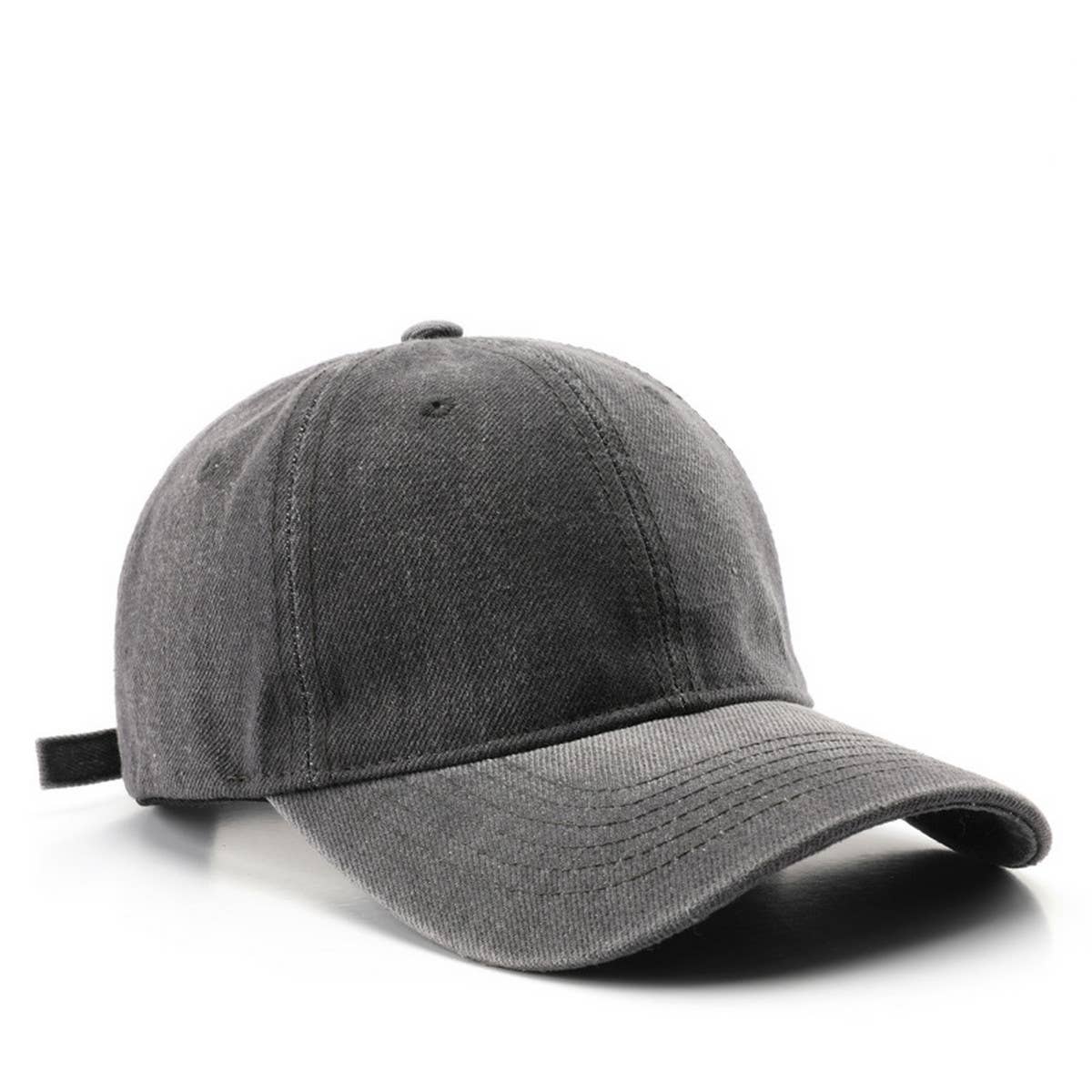 CWAH3207_PERSONALIZED WASHED DENIM PLAIN BASEBALL CAP