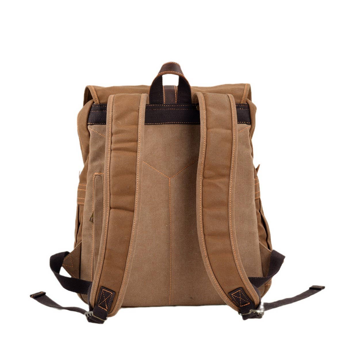 Waterproof Waxed Canvas Hiking Laptop Backpack_CWAB5541