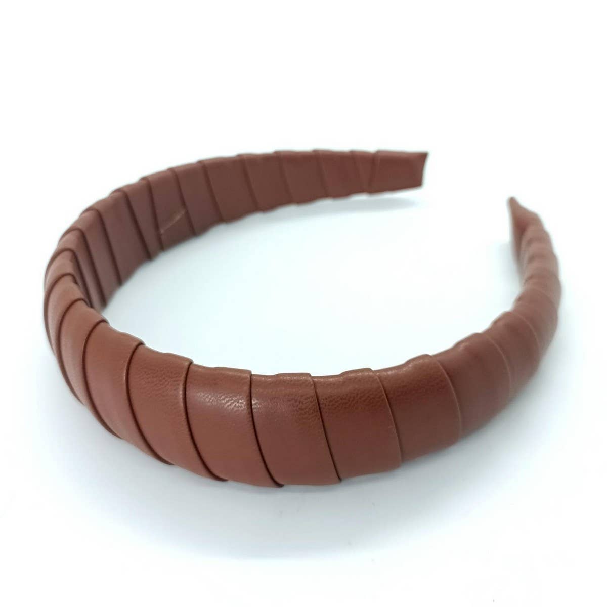 Handcrafted PU Leather Padded High Crown Headband