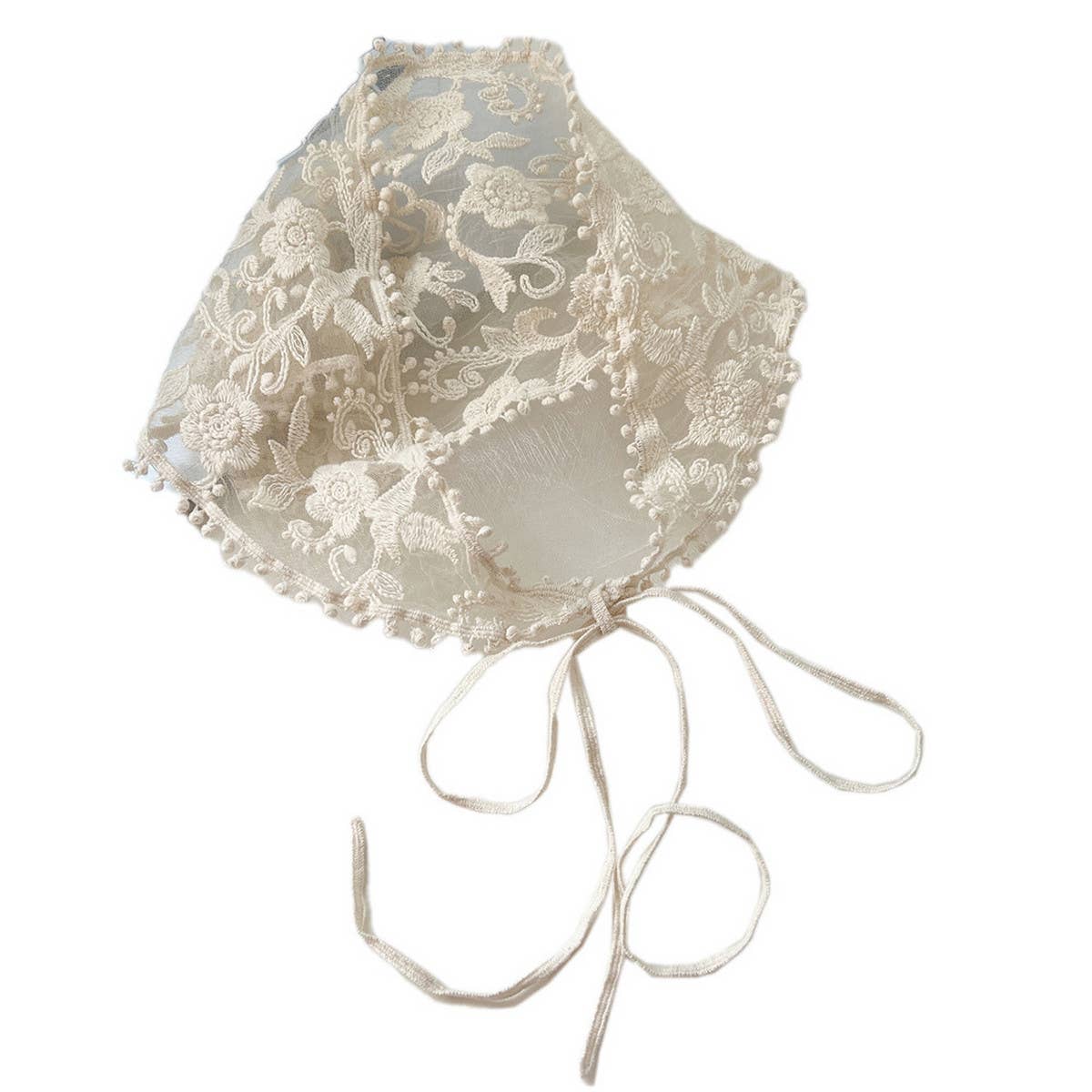 LACE SUN PROTECTION TRIANGLE BANDANA HEADSCARF