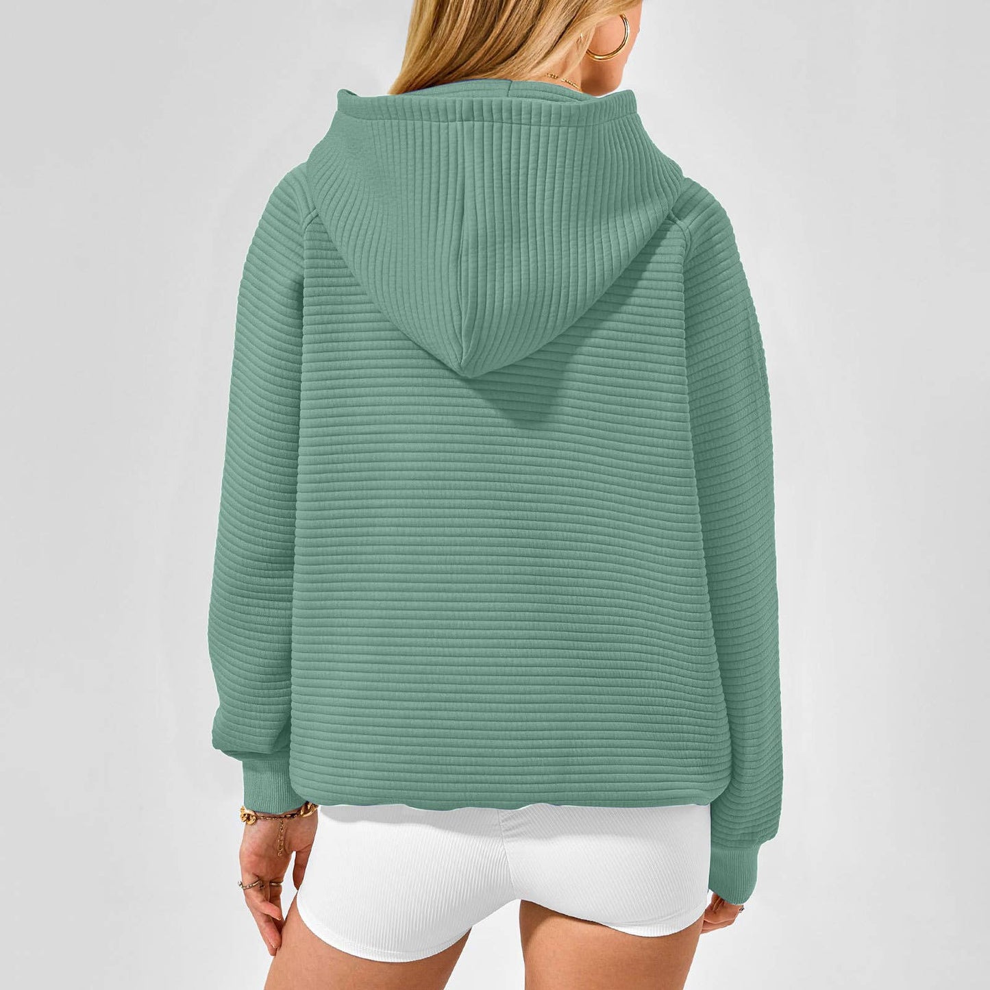 FASHION SPORTS LONG SLEEVE POCKET HOODED JUMPER