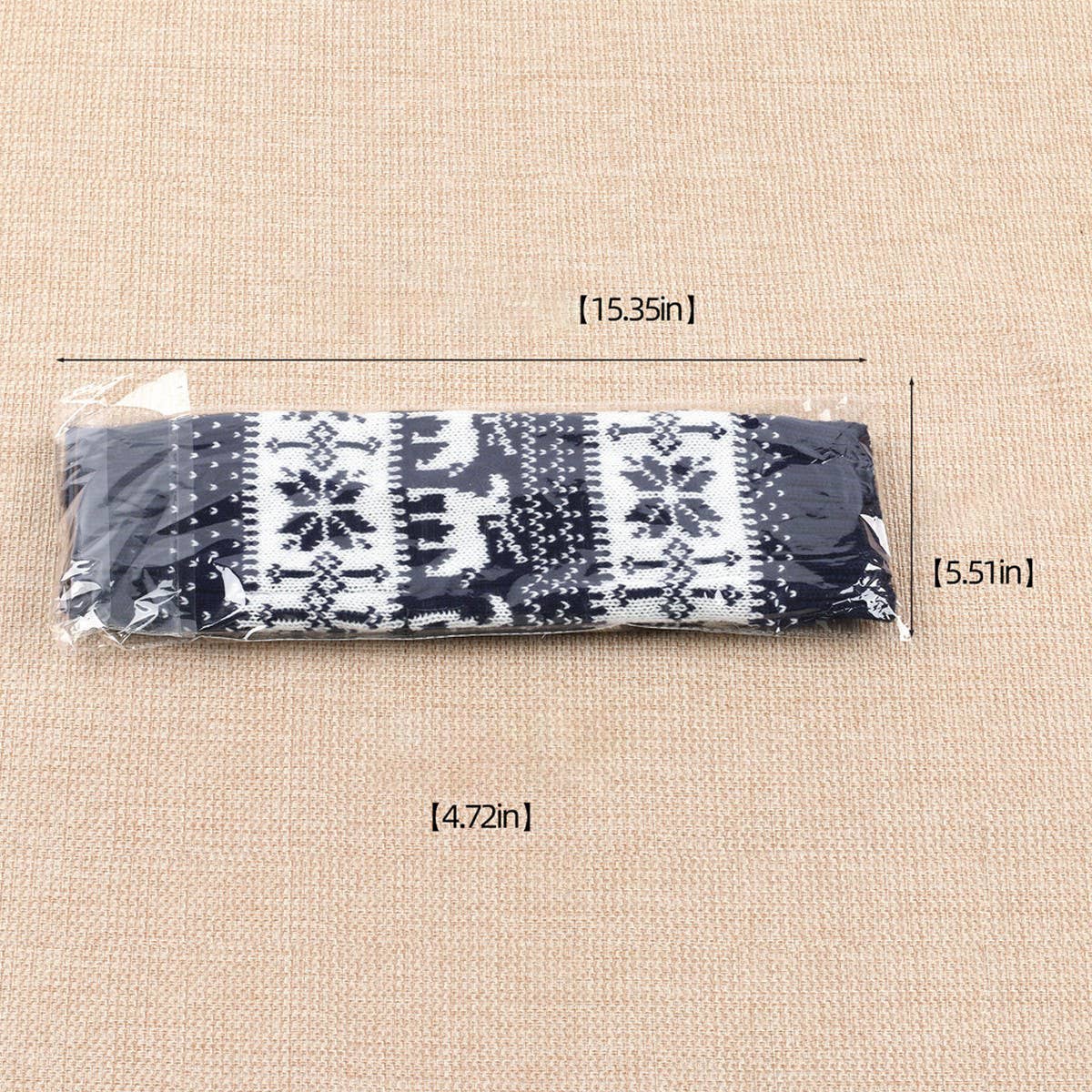 CWMS02677_THICK KNIT CHRISTMAS LEG WARMERS