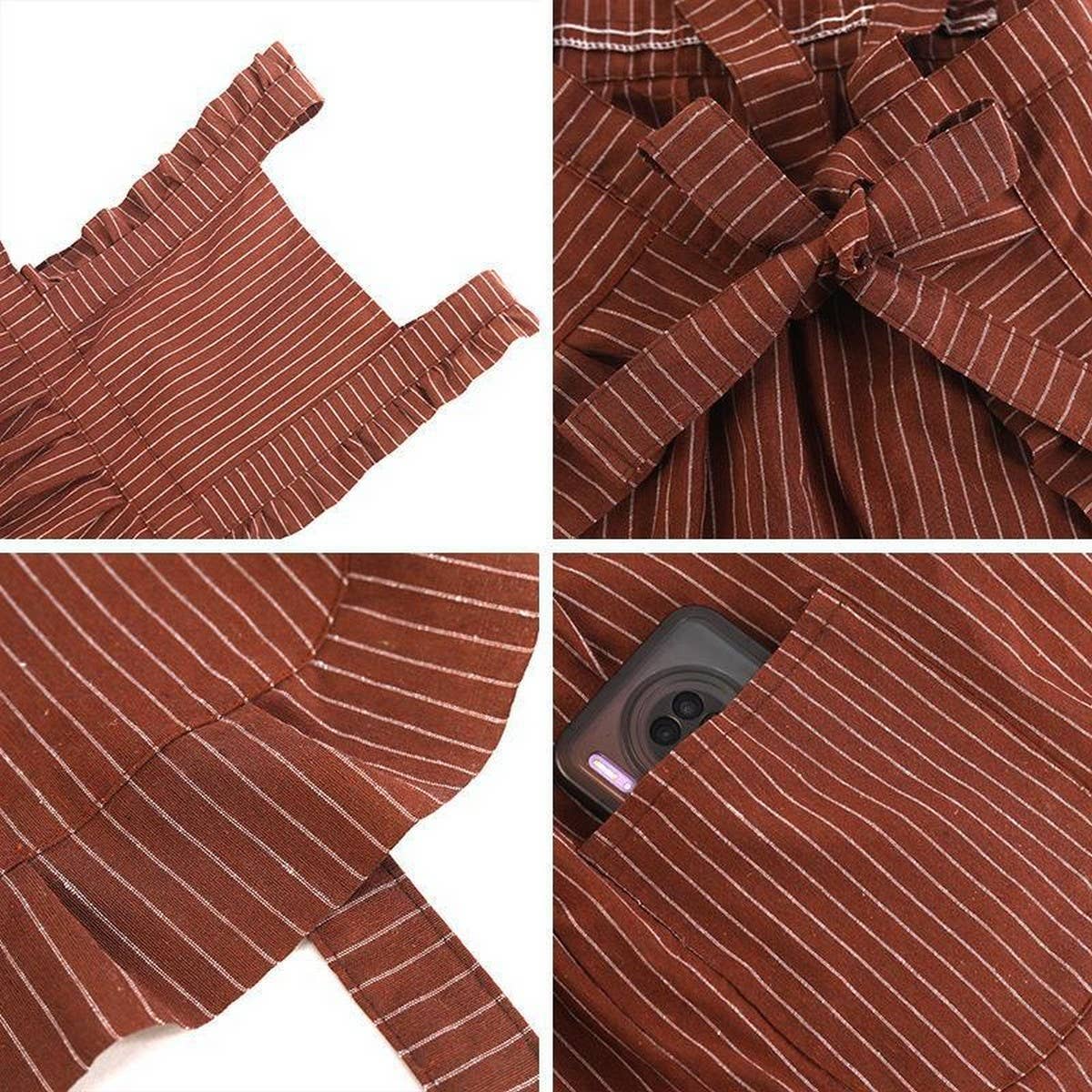 CUTE BREATHABLE STRAP STRIPED PRINCESS APRON