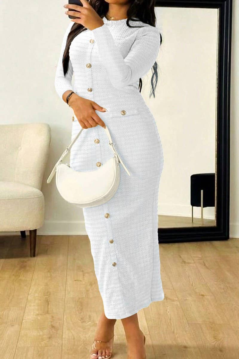 CWDMD01179_ELEGANT SOLID BODYCON MAXI DRESS