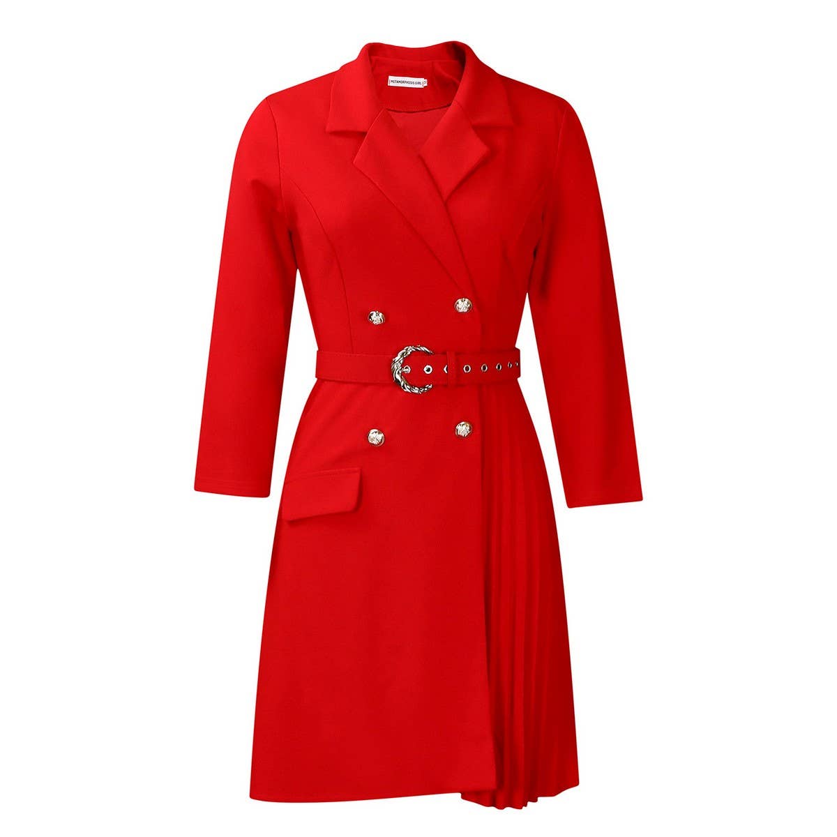 HIGH WAIST FASHIONABLE WAIST MID-LENGTH SUIT DRESS