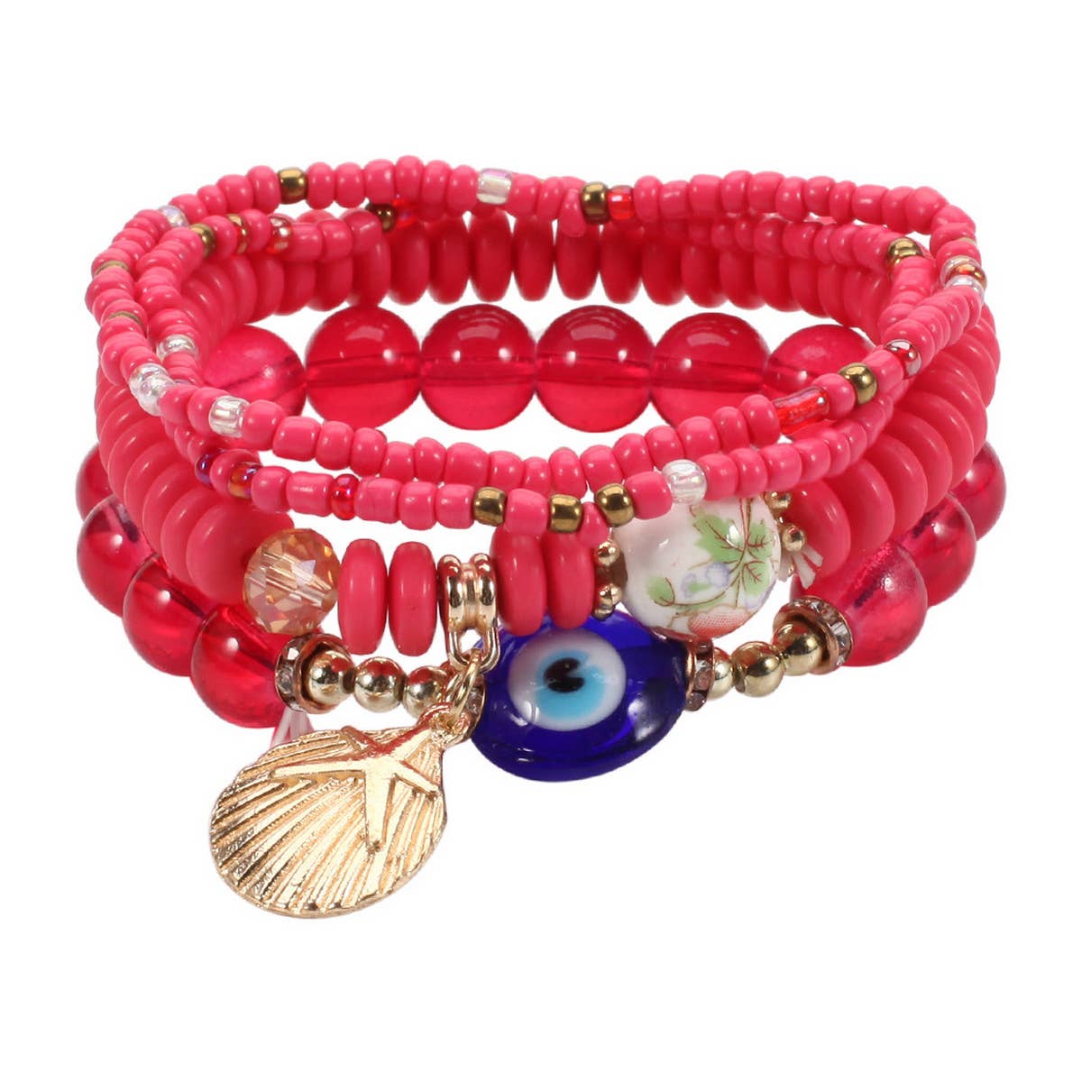 BOHEMIAN MULTI-LAYERED EVIL EYE BRACELET_CWAJE2214