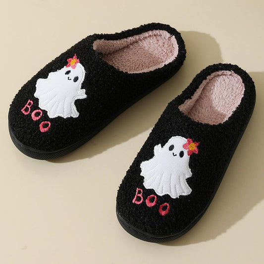 HALLOWEEN CUTE GHOST STYLE WARM COTTON SLIPPERS