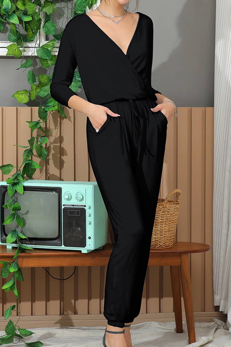 SOLID V NECK TOP JUMPSUIT_CWSJS216