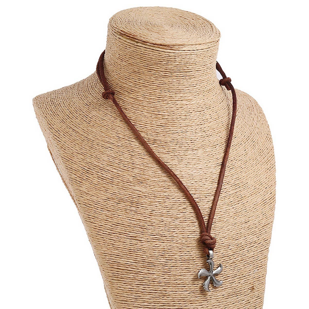MEN'S VINTAGE BEACH STYLE COWHIDE NECKLACE