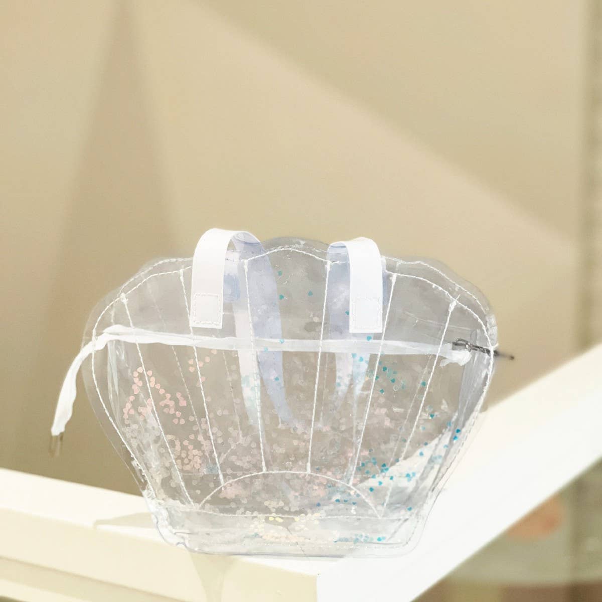 TRANSPARENT WATERPROOF SHELL BEACH BAG STORAGE BAG_CWAB1919