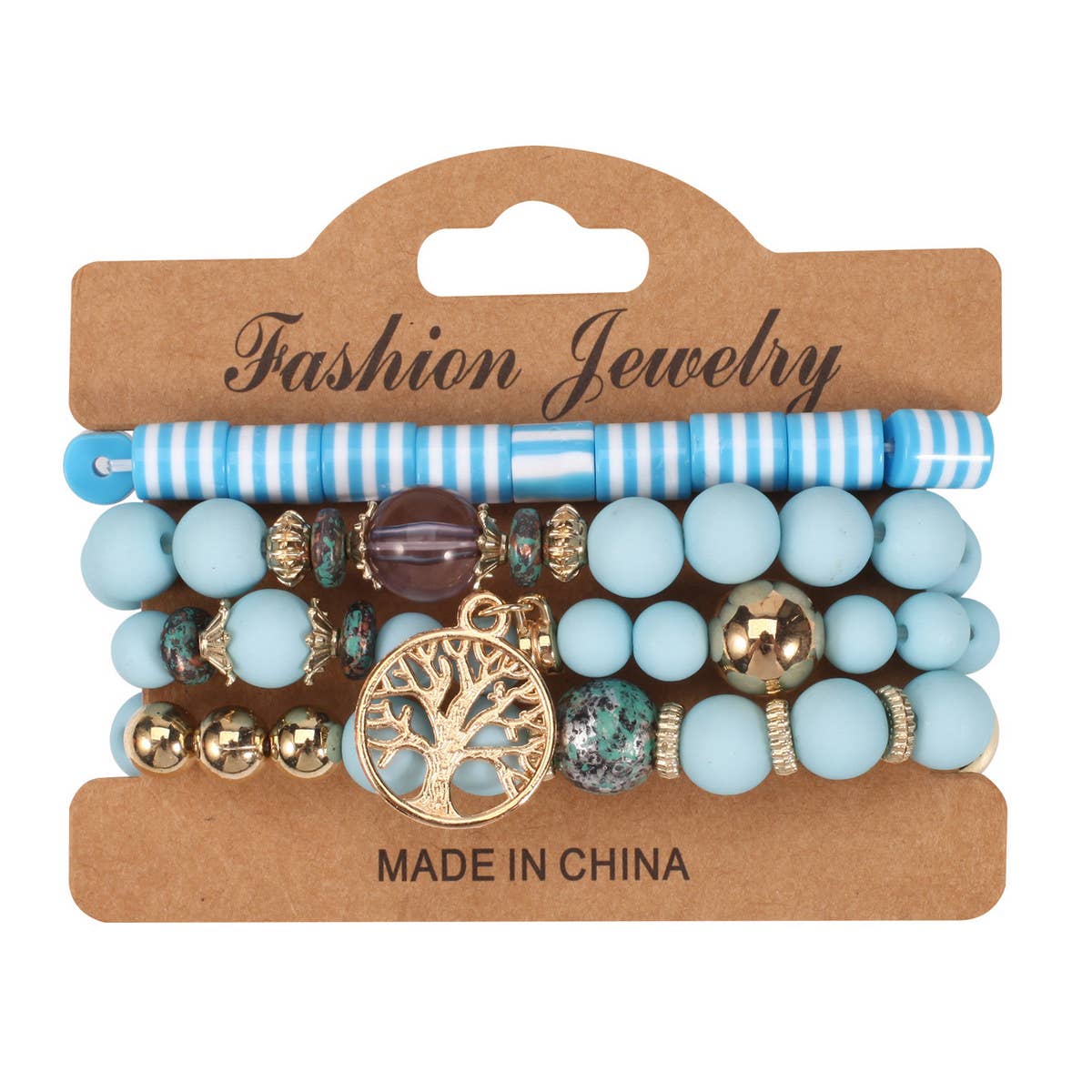 HAND BEADED BOHEMIAN TREE OF LIFE BRACELET