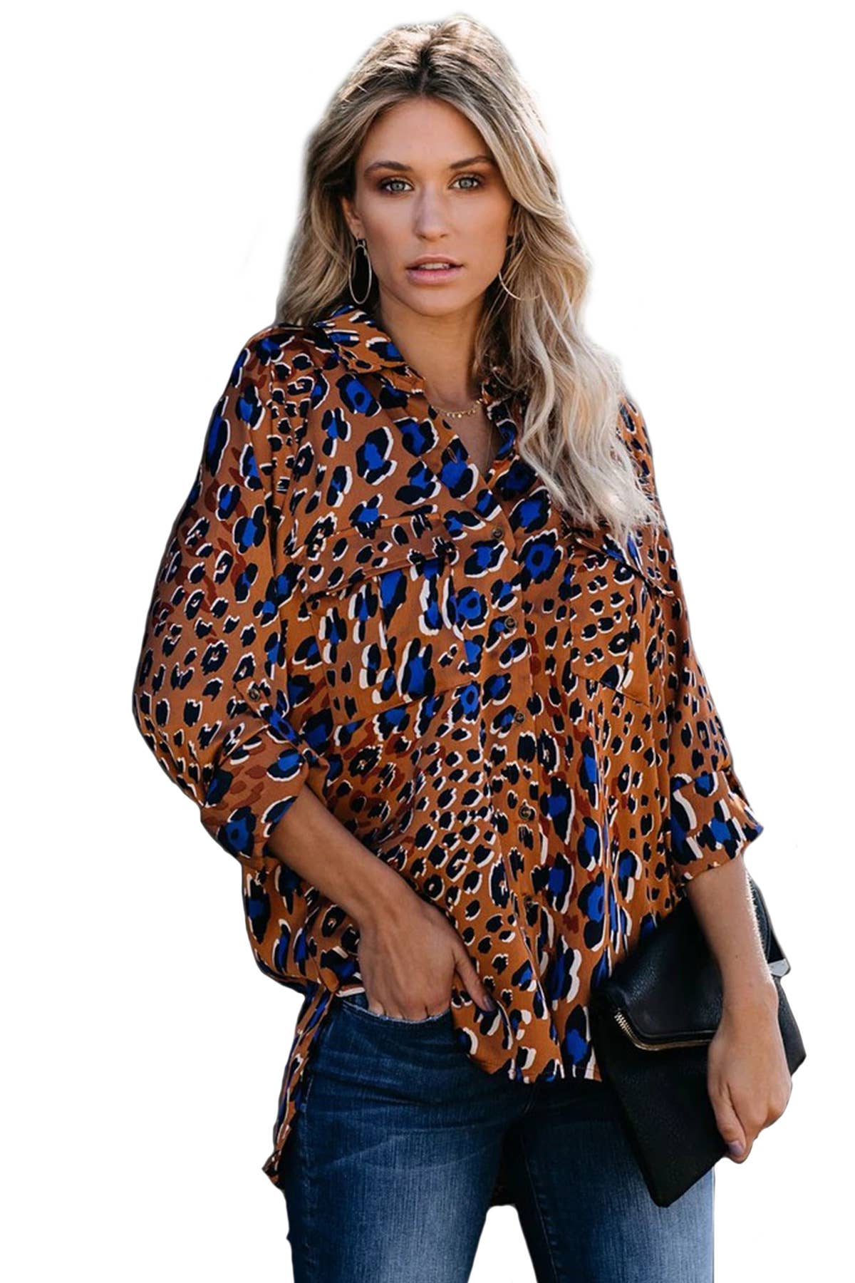 LEOPARD PRINT FASHION CASUAL LONG-SLEEVED SHIRT