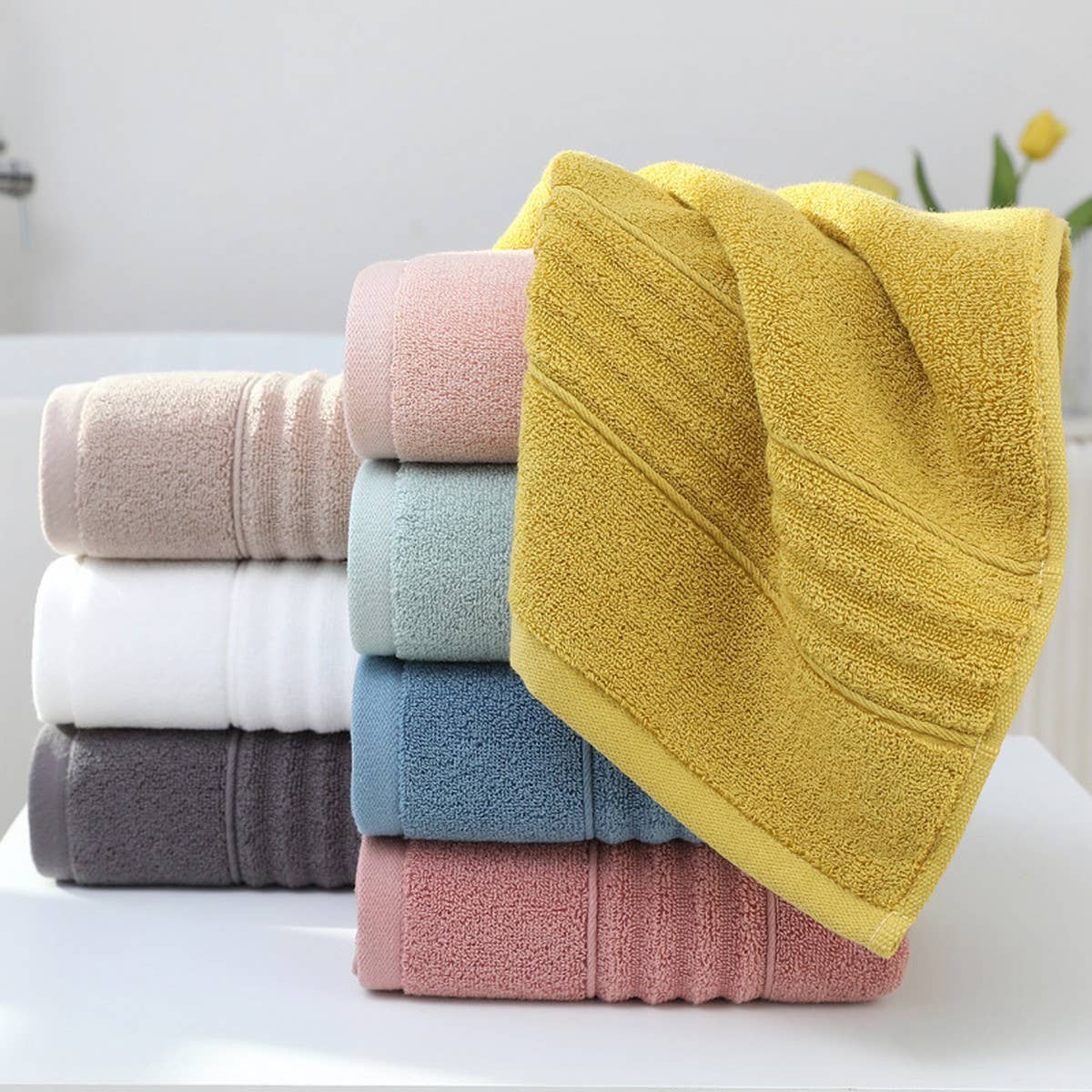 EMBROIDERED HOUSEHOLD FACE WASH COTTON TOWEL