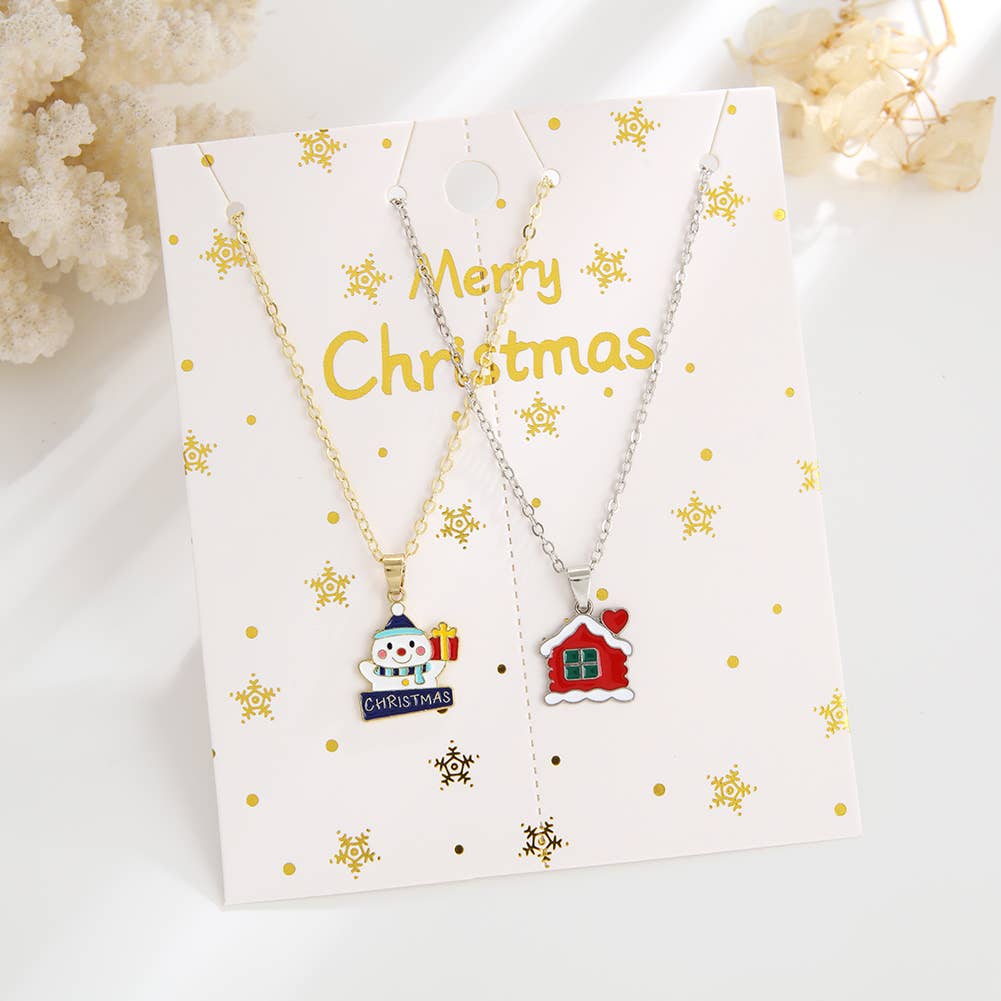 ALLOY DRIPPING OIL CARTOON CHRISTMAS ORNAMENT