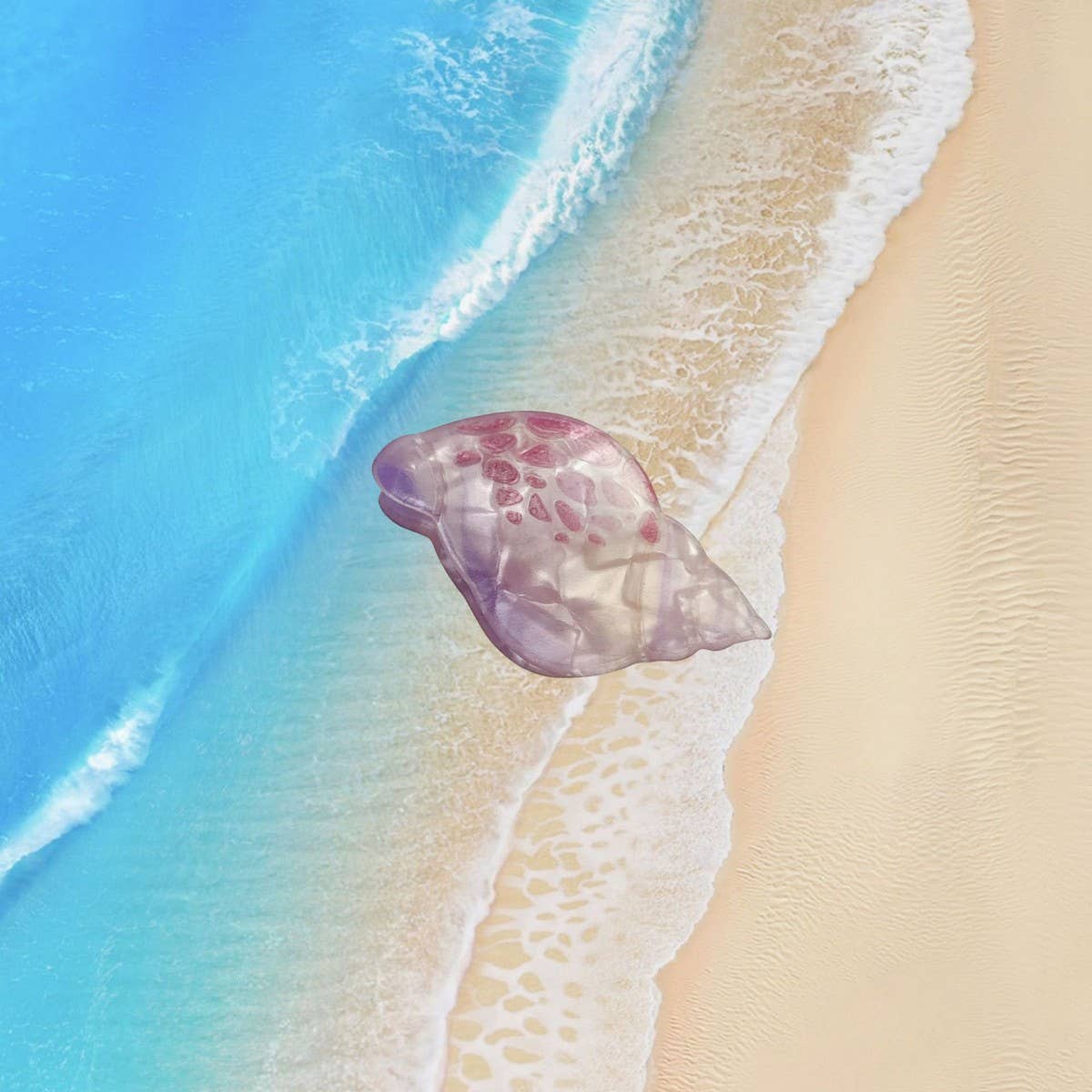 CWAHA07728_SEASHELL CONCH ACRYLIC HAIR CLAW BEACH STYLE