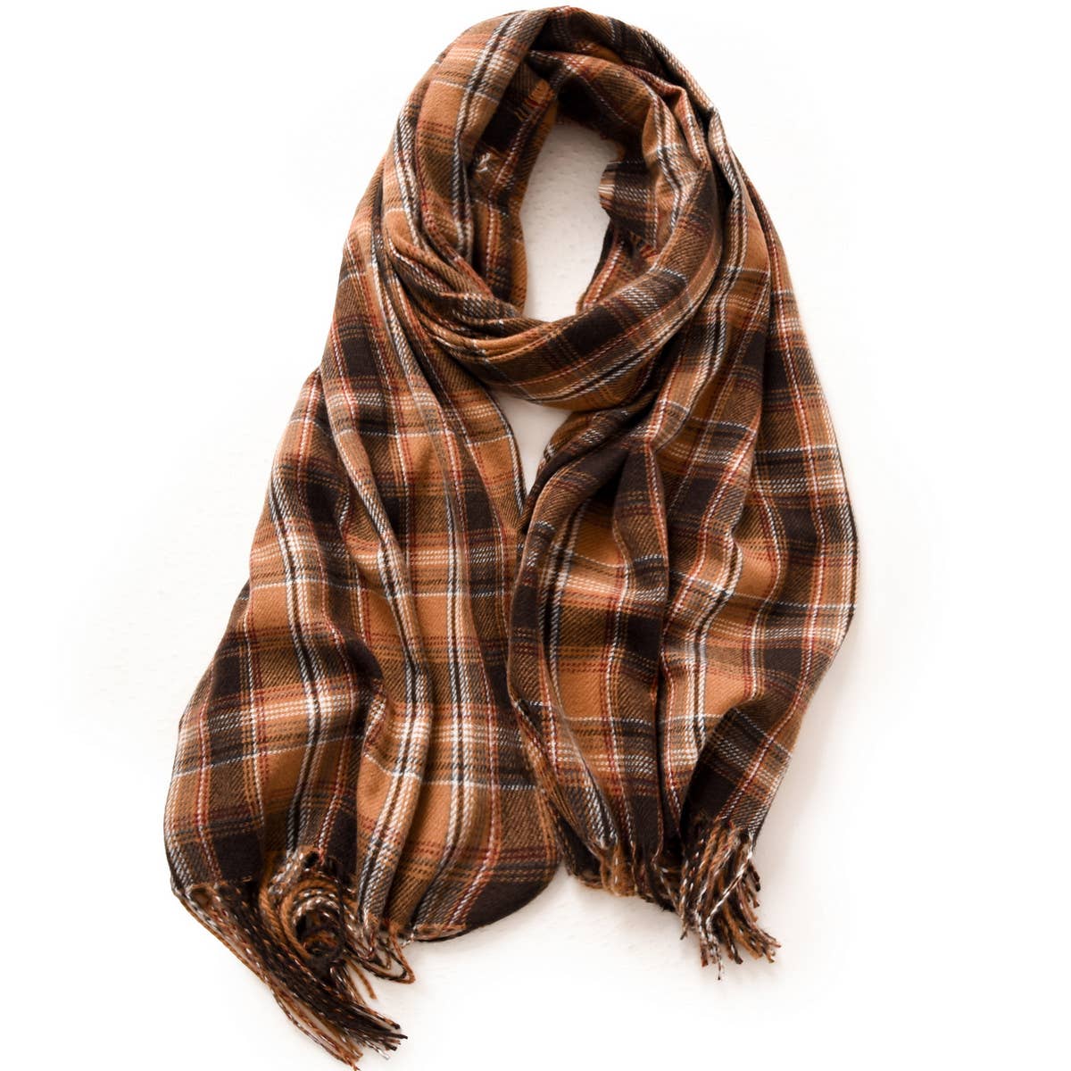 Red Plaid Winter Scarf ??Thick Warm Shawl Wrap_CWASC0175