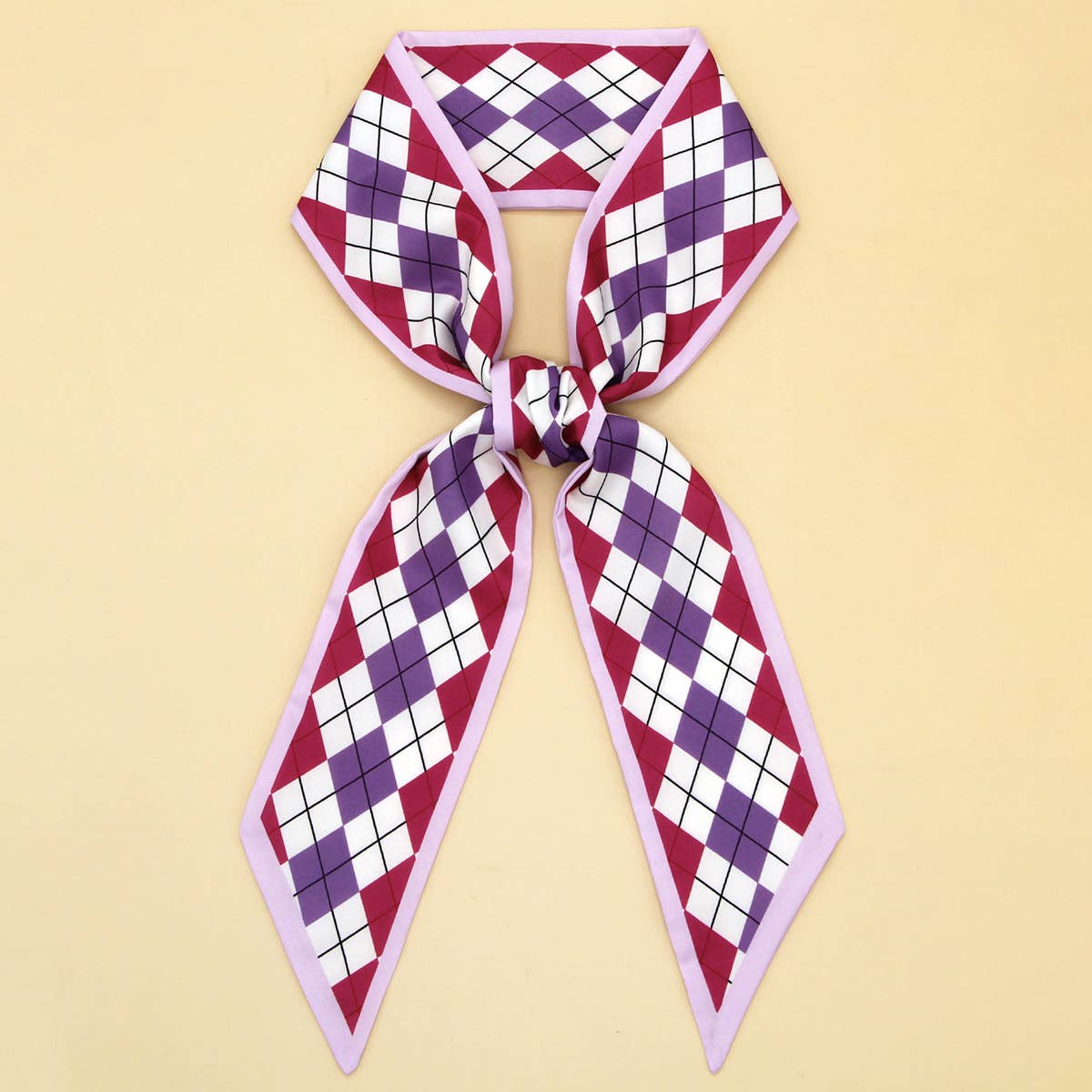 Floral Letter Twilly Scarf for Hair & Bag Accessor