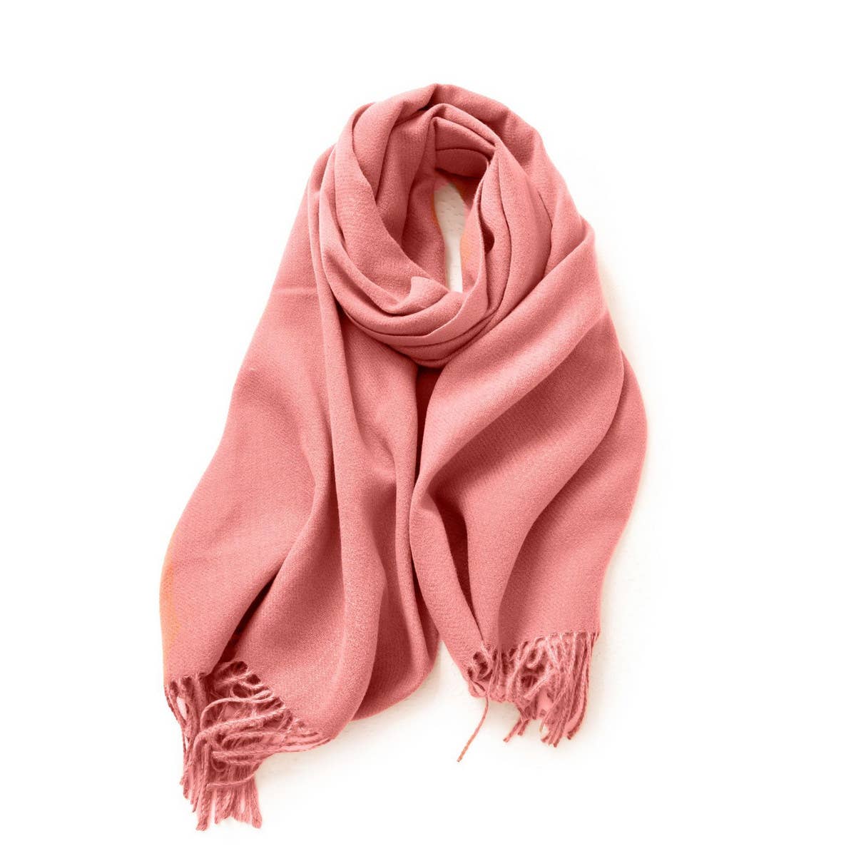 Fashion Scarf - Soft Faux Cashmere with Tassels_CWASC0174
