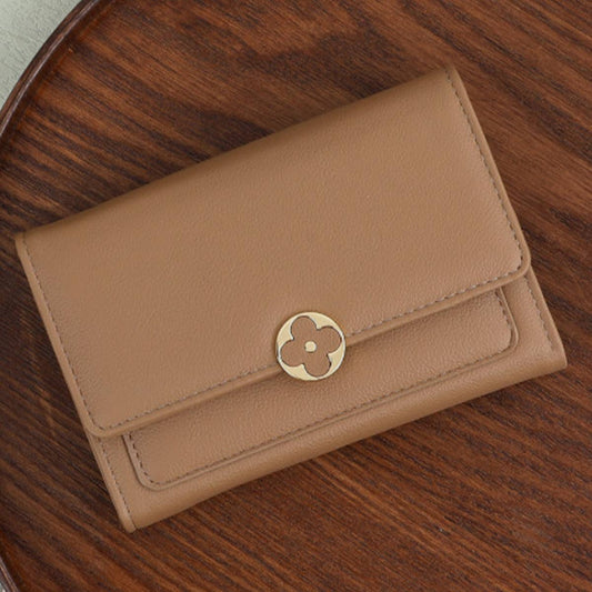 FOUR LEAF CLOVER HIDDEN BUCKLE RETRO WALLET_CWAB1653