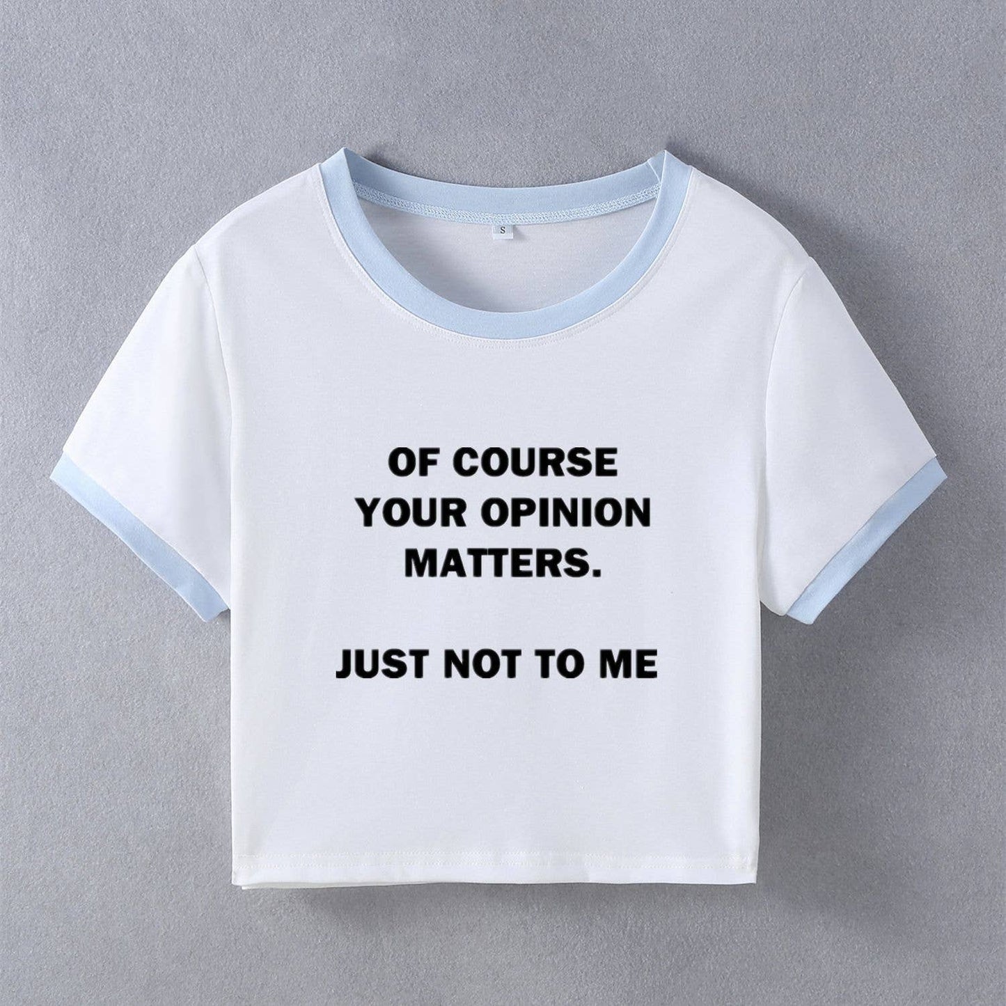 Street style INS trendy slim fit crop tee