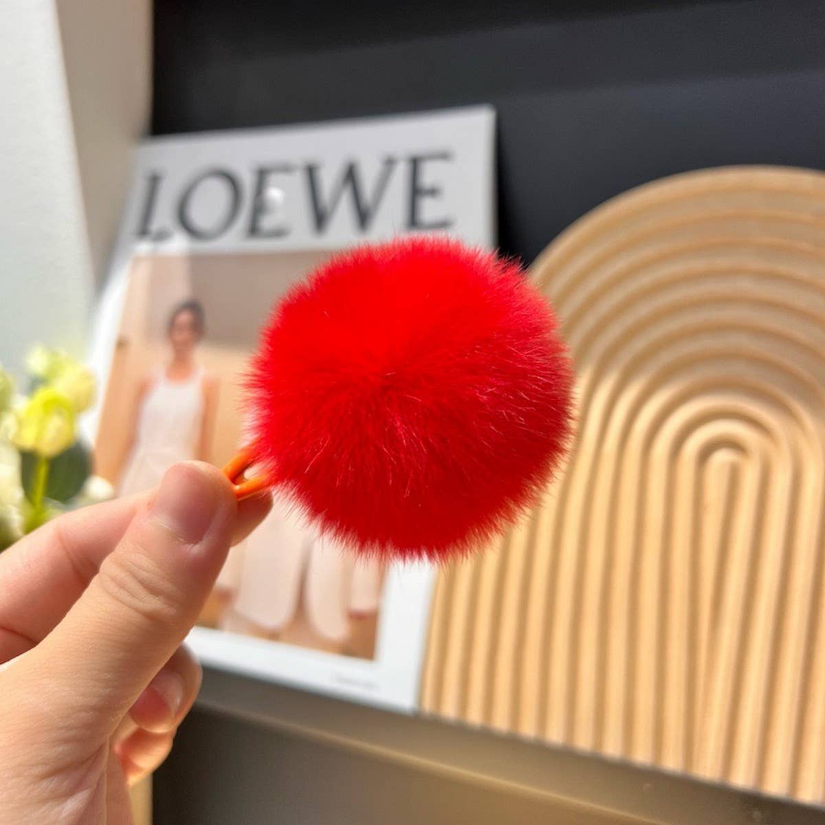 COLORFUL POM-POM BANGS CUTE MINI HAIR CLIP