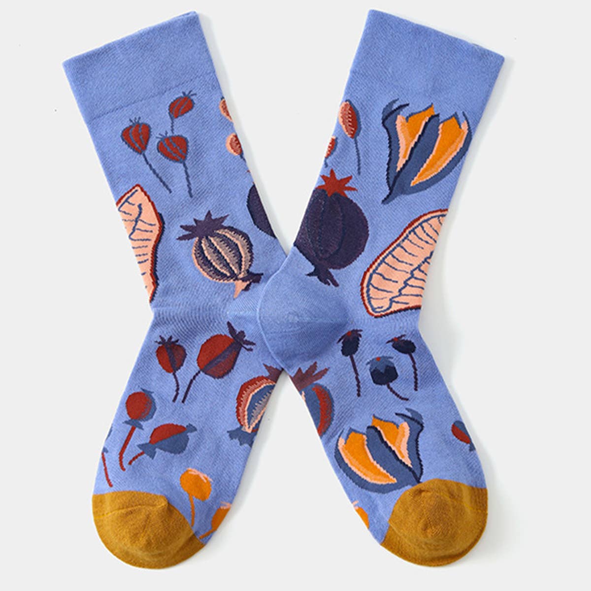 SUNFLOWER GRAPHIC FASHION COTTON SOCKS