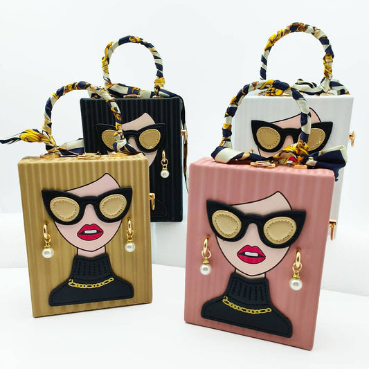 RETRO BEAUTY PATTERN CROSSBODY BAG_CWAB0986