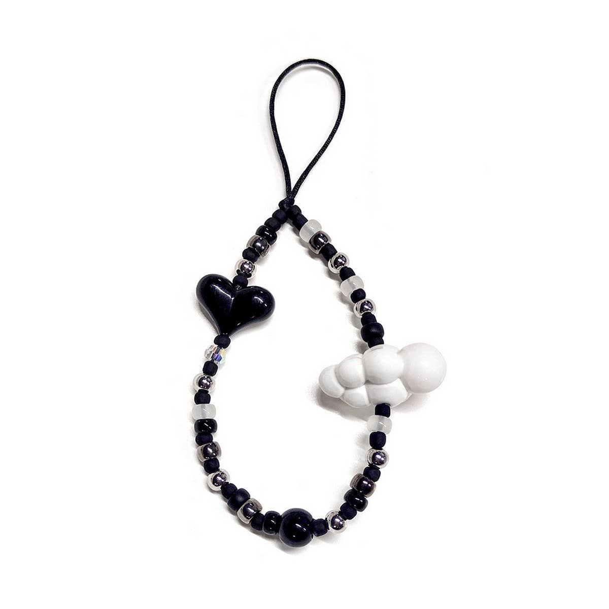 CWMM8722_RETRO RAINBOW SHORT HEART GIRLS PHONE CHAIN