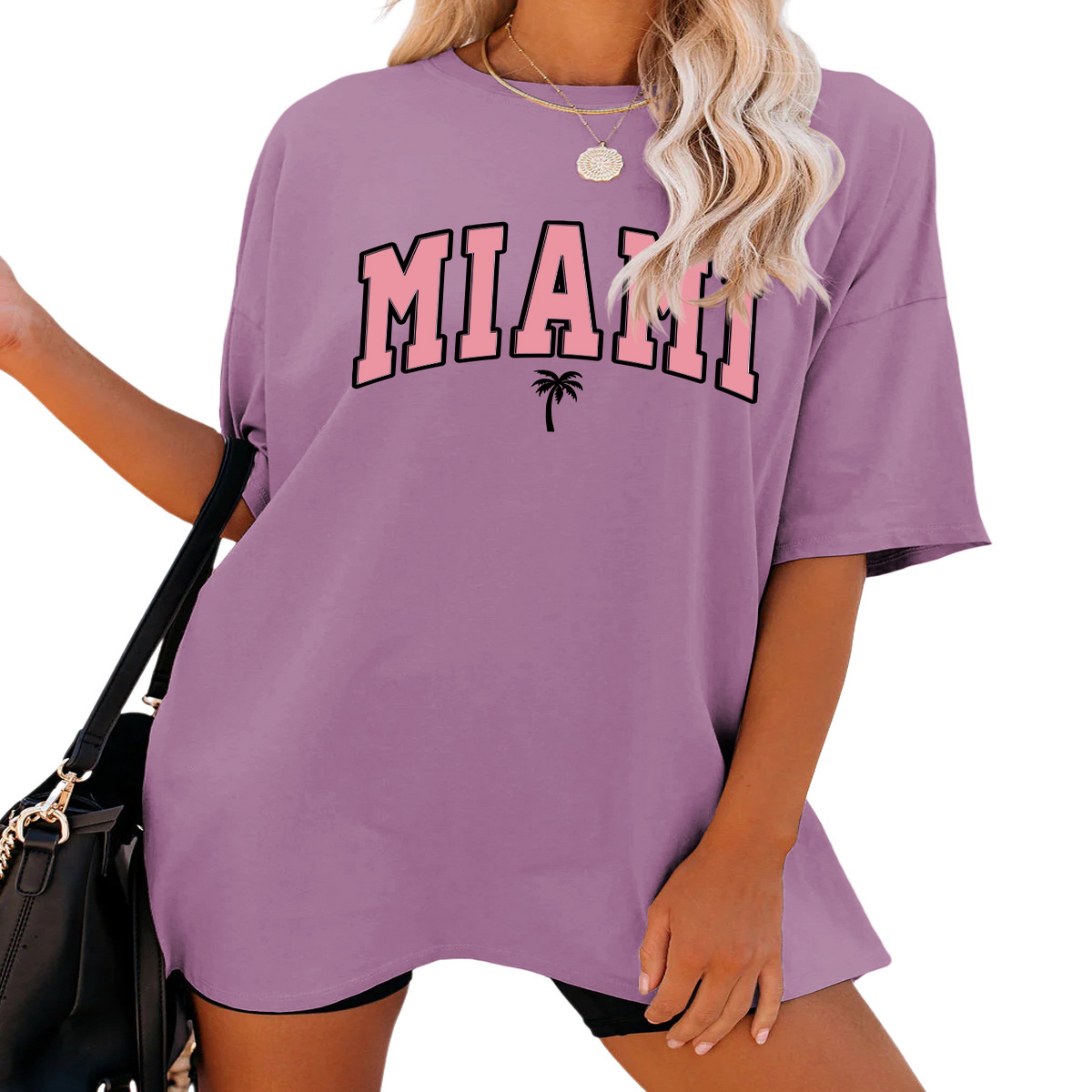 Funny Letter Print T-Shirt for Women, Loose Fit