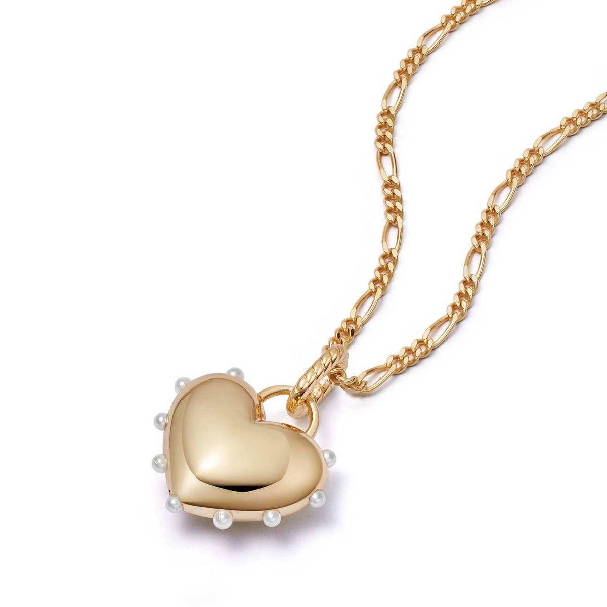 Temperament Pearl Heart Pendant Necklace