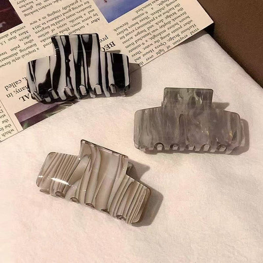 Ink-Style Acetate Hair Claw, Summer Square Clip
